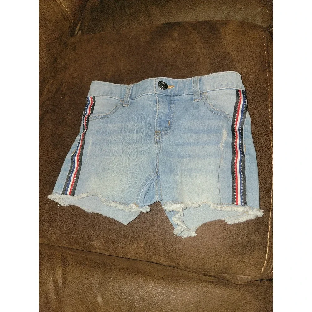 Justice 100% americorn unicorn 4th of july tank and jean shorts‎ size 10